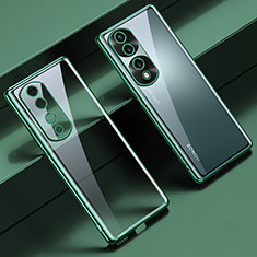Custodia Silicone Trasparente Ultra Sottile Cover Morbida LD1 per Huawei Honor 70 Pro 5G Verde