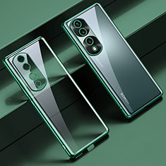 Custodia Silicone Trasparente Ultra Sottile Cover Morbida LD1 per Huawei Honor 70 Pro+ Plus 5G Verde