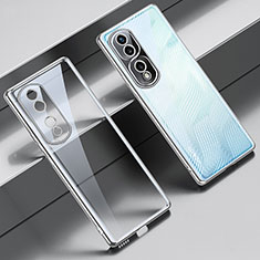 Custodia Silicone Trasparente Ultra Sottile Cover Morbida LD1 per Huawei Honor 80 Pro 5G Argento
