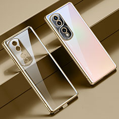 Custodia Silicone Trasparente Ultra Sottile Cover Morbida LD1 per Huawei Honor 80 Pro 5G Oro