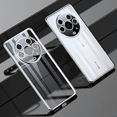 Custodia Silicone Trasparente Ultra Sottile Cover Morbida LD1 per Huawei Honor Magic3 Pro+ Plus 5G Argento