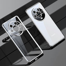 Custodia Silicone Trasparente Ultra Sottile Cover Morbida LD1 per Huawei Honor Magic4 5G Argento