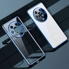 Custodia Silicone Trasparente Ultra Sottile Cover Morbida LD1 per Huawei Honor Magic4 5G Blu