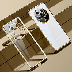 Custodia Silicone Trasparente Ultra Sottile Cover Morbida LD1 per Huawei Honor Magic4 5G Oro
