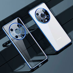 Custodia Silicone Trasparente Ultra Sottile Cover Morbida LD1 per Huawei Honor Magic4 Pro 5G Blu