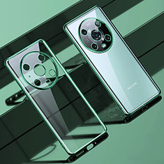 Custodia Silicone Trasparente Ultra Sottile Cover Morbida LD1 per Huawei Honor Magic4 Pro 5G Verde