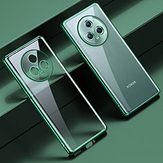 Custodia Silicone Trasparente Ultra Sottile Cover Morbida LD1 per Huawei Honor Magic5 5G Verde