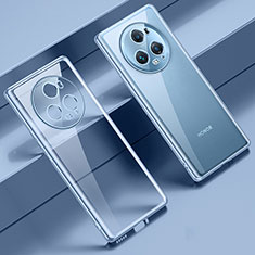 Custodia Silicone Trasparente Ultra Sottile Cover Morbida LD1 per Huawei Honor Magic5 Pro 5G Blu