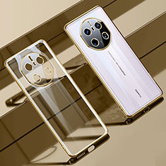 Custodia Silicone Trasparente Ultra Sottile Cover Morbida LD1 per Huawei Mate 50 RS Oro
