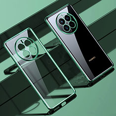 Custodia Silicone Trasparente Ultra Sottile Cover Morbida LD1 per Huawei Mate 50 Verde
