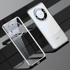 Custodia Silicone Trasparente Ultra Sottile Cover Morbida LD1 per Huawei Mate 60 Argento