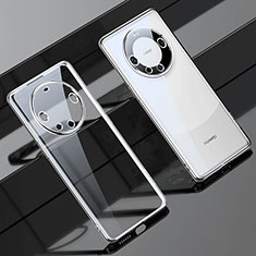 Custodia Silicone Trasparente Ultra Sottile Cover Morbida LD1 per Huawei Mate 60 Pro Viola