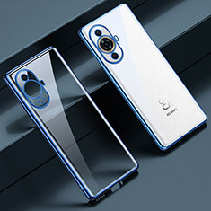 Custodia Silicone Trasparente Ultra Sottile Cover Morbida LD1 per Huawei Nova 11 Blu