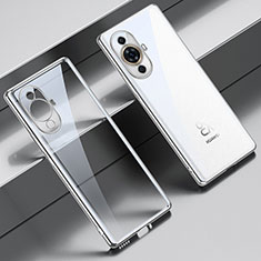 Custodia Silicone Trasparente Ultra Sottile Cover Morbida LD1 per Huawei Nova 11 Pro Argento