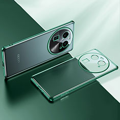 Custodia Silicone Trasparente Ultra Sottile Cover Morbida LD1 per Oppo Find X6 Pro 5G Verde