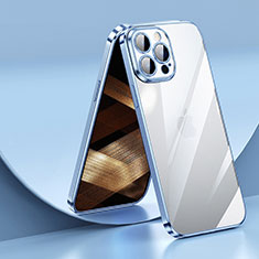 Custodia Silicone Trasparente Ultra Sottile Cover Morbida LD2 per Apple iPhone 14 Pro Blu