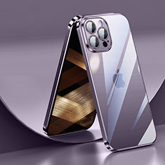 Custodia Silicone Trasparente Ultra Sottile Cover Morbida LD2 per Apple iPhone 14 Pro Viola