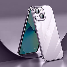 Custodia Silicone Trasparente Ultra Sottile Cover Morbida LD2 per Apple iPhone 14 Viola