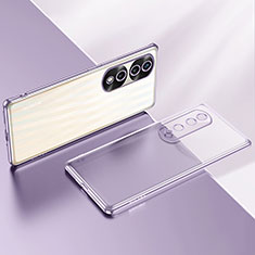 Custodia Silicone Trasparente Ultra Sottile Cover Morbida LD2 per Huawei Honor 70 Pro 5G Viola
