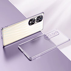 Custodia Silicone Trasparente Ultra Sottile Cover Morbida LD2 per Huawei Honor 70 Pro+ Plus 5G Viola