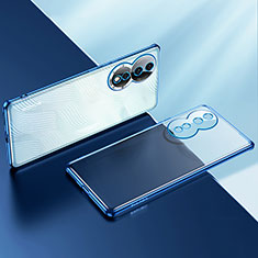 Custodia Silicone Trasparente Ultra Sottile Cover Morbida LD2 per Huawei Honor 80 5G Blu