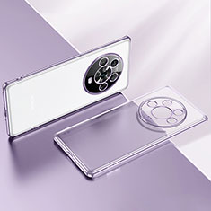 Custodia Silicone Trasparente Ultra Sottile Cover Morbida LD2 per Huawei Honor Magic4 5G Viola