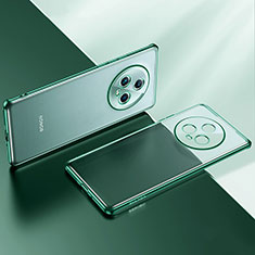 Custodia Silicone Trasparente Ultra Sottile Cover Morbida LD2 per Huawei Honor Magic5 5G Verde