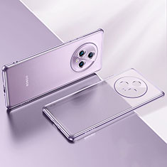 Custodia Silicone Trasparente Ultra Sottile Cover Morbida LD2 per Huawei Honor Magic5 5G Viola