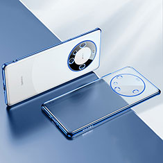 Custodia Silicone Trasparente Ultra Sottile Cover Morbida LD2 per Huawei Mate 60 Blu
