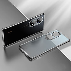 Custodia Silicone Trasparente Ultra Sottile Cover Morbida LD2 per Huawei P50 Pro Nero
