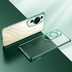Custodia Silicone Trasparente Ultra Sottile Cover Morbida LD2 per Huawei P60 Art Verde