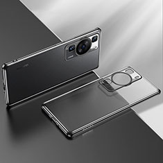 Custodia Silicone Trasparente Ultra Sottile Cover Morbida LD2 per Huawei P60 Nero