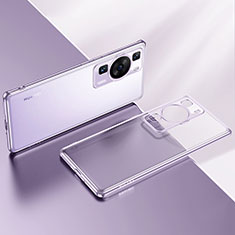 Custodia Silicone Trasparente Ultra Sottile Cover Morbida LD2 per Huawei P60 Viola
