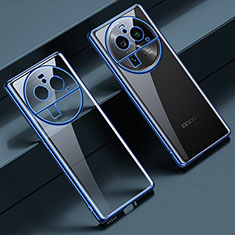 Custodia Silicone Trasparente Ultra Sottile Cover Morbida LD2 per Oppo Find X6 Pro 5G Blu