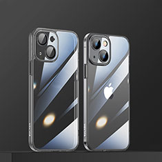 Custodia Silicone Trasparente Ultra Sottile Cover Morbida LD3 per Apple iPhone 15 Plus Nero