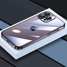 Custodia Silicone Trasparente Ultra Sottile Cover Morbida LD4 per Apple iPhone 13 Pro Viola