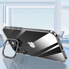 Custodia Silicone Trasparente Ultra Sottile Cover Morbida LD6 per Apple iPhone 14 Nero