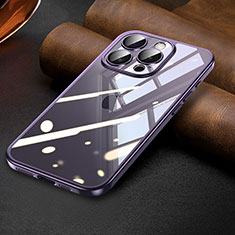 Custodia Silicone Trasparente Ultra Sottile Cover Morbida LD7 per Apple iPhone 14 Pro Max Viola