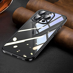 Custodia Silicone Trasparente Ultra Sottile Cover Morbida LD7 per Apple iPhone 14 Pro Nero