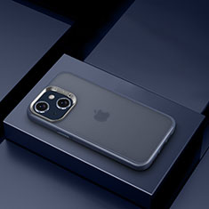 Custodia Silicone Trasparente Ultra Sottile Cover Morbida LD8 per Apple iPhone 14 Blu