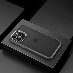Custodia Silicone Trasparente Ultra Sottile Cover Morbida LD8 per Apple iPhone 15 Pro Grigio