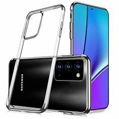 Custodia Silicone Trasparente Ultra Sottile Cover Morbida N02 per Samsung Galaxy Note 20 5G Argento