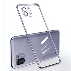 Custodia Silicone Trasparente Ultra Sottile Cover Morbida per Xiaomi Mi 11 5G Viola