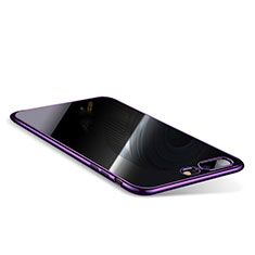 Custodia Silicone Trasparente Ultra Sottile Cover Morbida Q01 per Apple iPhone 7 Plus Viola