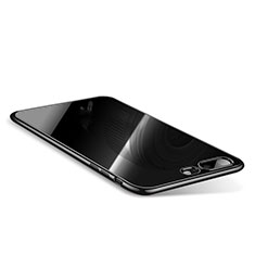 Custodia Silicone Trasparente Ultra Sottile Cover Morbida Q01 per Apple iPhone 8 Plus Nero