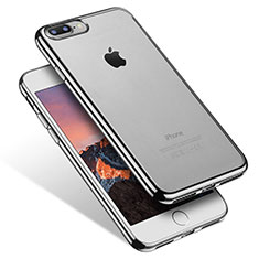 Custodia Silicone Trasparente Ultra Sottile Cover Morbida Q07 per Apple iPhone 8 Plus Nero