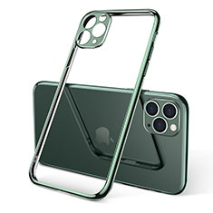 Custodia Silicone Trasparente Ultra Sottile Cover Morbida S01 per Apple iPhone 11 Pro Verde