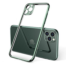 Verde Custodia Silicone Trasparente Ultra Sottile Cover Morbida S01 per Apple iPhone 11 Pro Verde