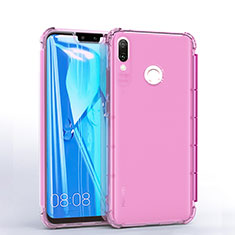 Custodia Silicone Trasparente Ultra Sottile Cover Morbida S01 per Huawei Enjoy 9 Plus Rosa