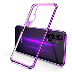 Custodia Silicone Trasparente Ultra Sottile Cover Morbida S01 per Huawei Honor 20 Pro Viola